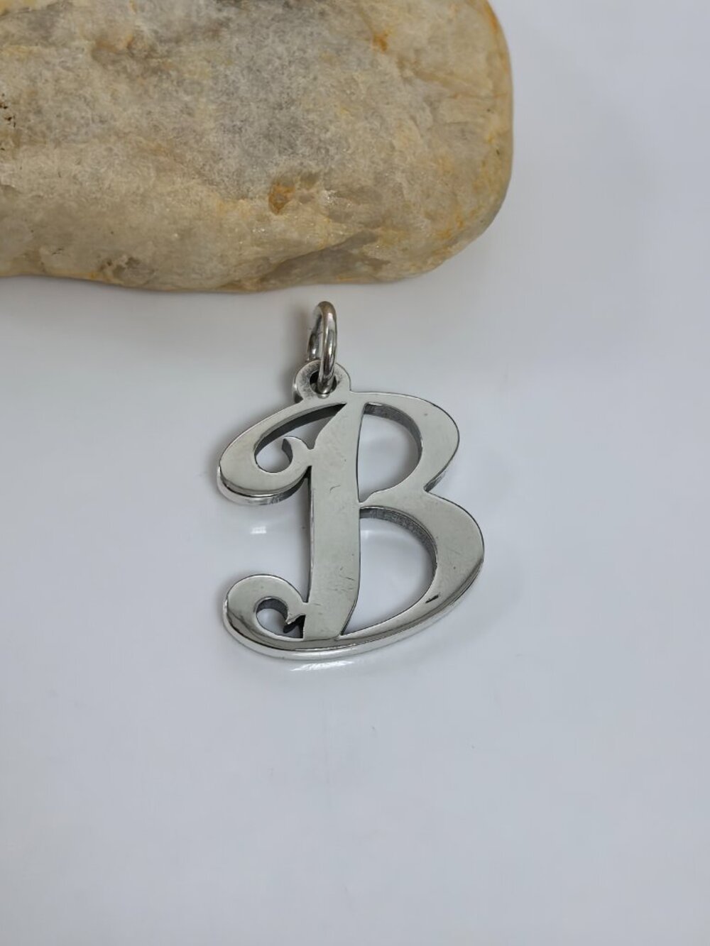 James Avery Large Script Initial Charm (Letter B), S925 Silver Jewelry (Women's)